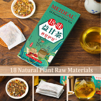 🌿 18-in-1 Liver & Kidney Detox Tea — Clean Your Body From Inside
